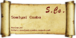 Somlyai Csaba névjegykártya